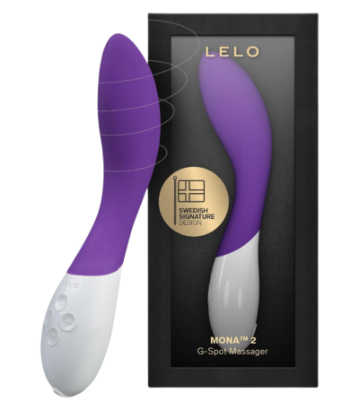 LELO Mona 2 G Spot Vibrator for Women, G Spot Toy for Discrete Pleasure, Curved Vibrator Sex Toy for G Spot, Adult Toy with 6 Intensity Modes, Purple