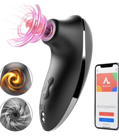 Heating Sucking Vibrator Women Sex Toy - Rose Pulse Pure Sucker APP Remote Clitoral Vibrator with 5 * 5 Suction, Wide Opening Sucker Clitoris Nipple Stimulator Waterproof for Female Couples Pleasure