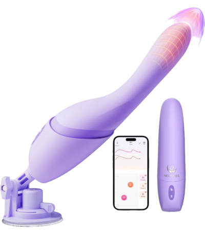 Thrusting Vibrator Sex Machine for Women - 5IN1 Adult Sex Toys with Heating & 10 Thrusting Vibrating Modes, App Control & Detachable Suction Base, G Spot Anal Dildo for Couples Female Men Pleasure