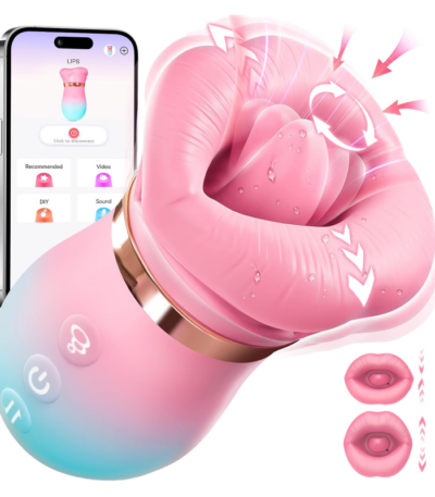 Vibrator Adult Sex Toys for Women - Sovokn Upgraded Mouth Sucking Vibrator Rose Sex Toy with LCD, 7 Licking & 9 Vibrations, 3 Auto & 1 Manual Suction Vibrators, Clit Anal Toys Womens Couples Sex Toys