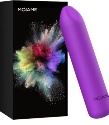 Small Bullet Vibrator for Women: Waterproof Mini Clit Vibrator with 10 Modes, Full Silicone Vibrating Finger Massager for G Spot Nipple, Female Rechargeable Lipstick Vibe Sex Toy, Purple