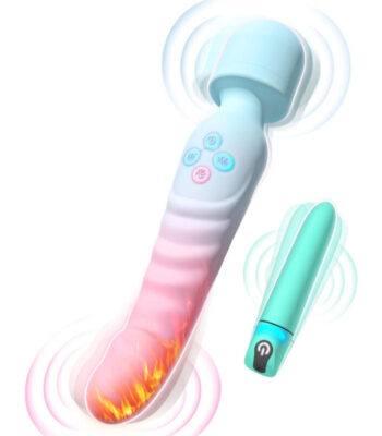 G Spot Vibrator Wand & Bullet Vibrator Set - Vibrators Sex Toys for Women, Clitoral Stimulator Dildo with 7 Vibrating Modes, Waterproof Heating Wand Massager, Adult Sex Toy for Female and Couples