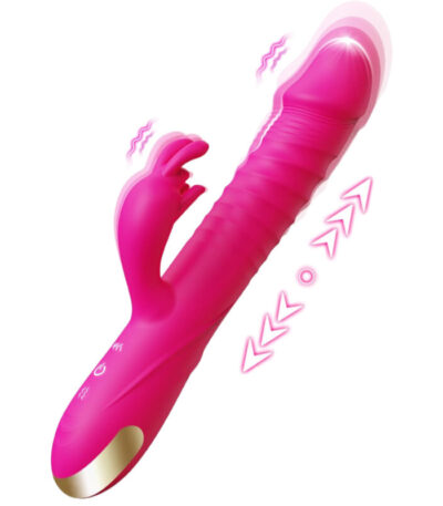 Thrusting Dildo Vibrator Adult Toys for Women - Sex Toys Dildos Rabbit G Spot Vibrator with 3 Fast Thrusting & 10 Vibration Modes, Silicone Clitoral Stimulator Adult Sex Toy for Women Couple