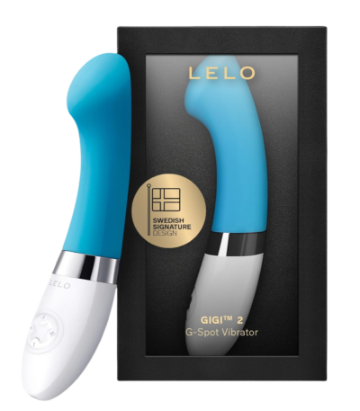 LELO Gigi 2 G Spot Vibrator for Her, Personal Massager, Powerful G Spot Toy with 8 Vibration Patterns, Curved Silent Vibrator for Mind Blowing Fun, Adult Toy, Blue