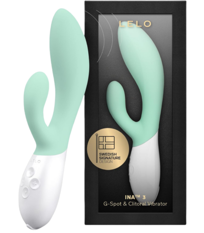 LELO INA 3 G Spot Rabbit Vibrator, Clitoral Rabbit Vibrator for Women with 10 Vibrating Modes and Waterproof Design, Sex Toys for Women, Rabbit Toys for Womens Pleasure, Seaweed