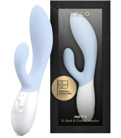LELO INA 3 G Spot Rabbit Vibrator, Clitoral Rabbit Vibrator for Women with 10 Vibrating Modes and Waterproof Design, Sex Toys for Women, Rabbit Toys for Womens Pleasure, Seafoam