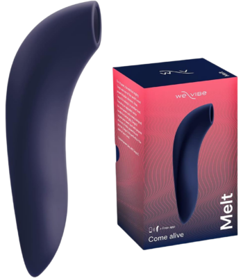 We-Vibe Melt Clitoris Vibrator | Clitoral Stimulator Adult Sex Toys for Women | Clit Sucker Sex Toy Couples | Long Distance App Control Vibrator 12 Intensity Levels | Personal Massager | Blue