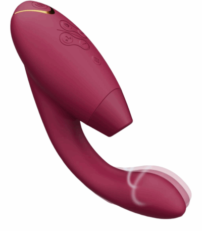 Womanizer Duo 2 Clitoral Sucker Rabbit Vibrator Sex Toy | Clit Sucking Gspot Vibrating Stimulator | Clitoris Suction | Sexual Pleasure Device | Dildo | Adult Toys for Women | Dual Stimulator | Red