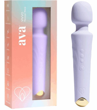 Ava Vibrator Wand Sex Toys [Clit Stimulator Vibrators] Vibrator for Woman | Sex Toy | Gifts for Women | 20 Patterns & 8 Speeds of Pleasure | Quiet & Small | Adult Sex Toys -Premium - Purple