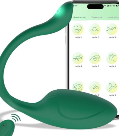 APP Remote Control G spot Panty Vibrator - Pink Fun Long Distance Bluetooth Wearable, Rechargerable Adult Sex Toys More Than 10 Vibrations for Women and Couple, Female Toy (Green)