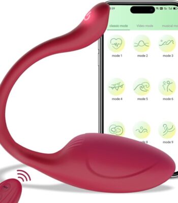 APP Remote Control G spot Panty Vibrator - Pink Fun Long Distance Bluetooth Wearable, Rechargerable Adult Sex Toys More Than 10 Vibrations for Women and Couple, Female Adult Toys & Games(Burgundy)