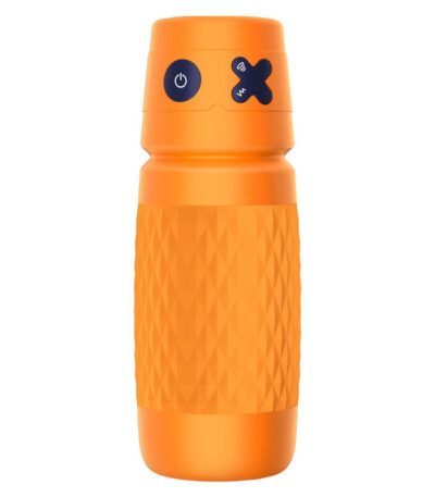 Male Masturbator Sex Toys for Men - Male Sex Toy Penis Pump with 3 Suctions & 4 Vibrations, Mens Sex Toy with 3D Sleeve, Hands Free Masturbators Blowjob Adult Toys, Silicone Shell Male Stroker(Orange)