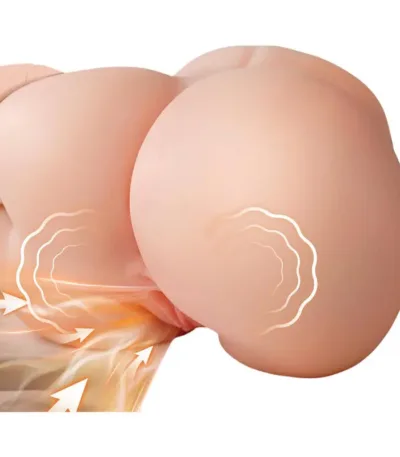 Upgraded 18LB 10 Sucking & Vibrating Sex Doll Busty Ass Butt, Fuller and More Real Silicone TPE Sex Dolls 3D Channel for Several Sex Positions, Ultimate Solution to Intimacy Challenges Adult Toys