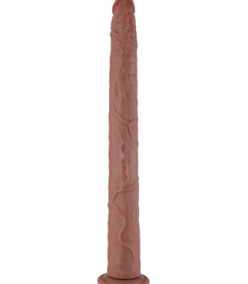 19.8 Inch Long Realistic Dildo, Huge Big Thick Silicone Anal Plug, Strap on Dildo with Suction Cup for Women Men Couples Massage, Adult Sex Toys, Brown